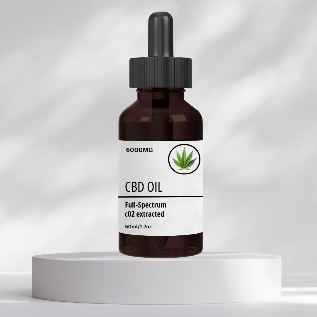 6000mg Full Spectrum 50ml/1.7oz, c02 Extracted CBD Oil - Natural